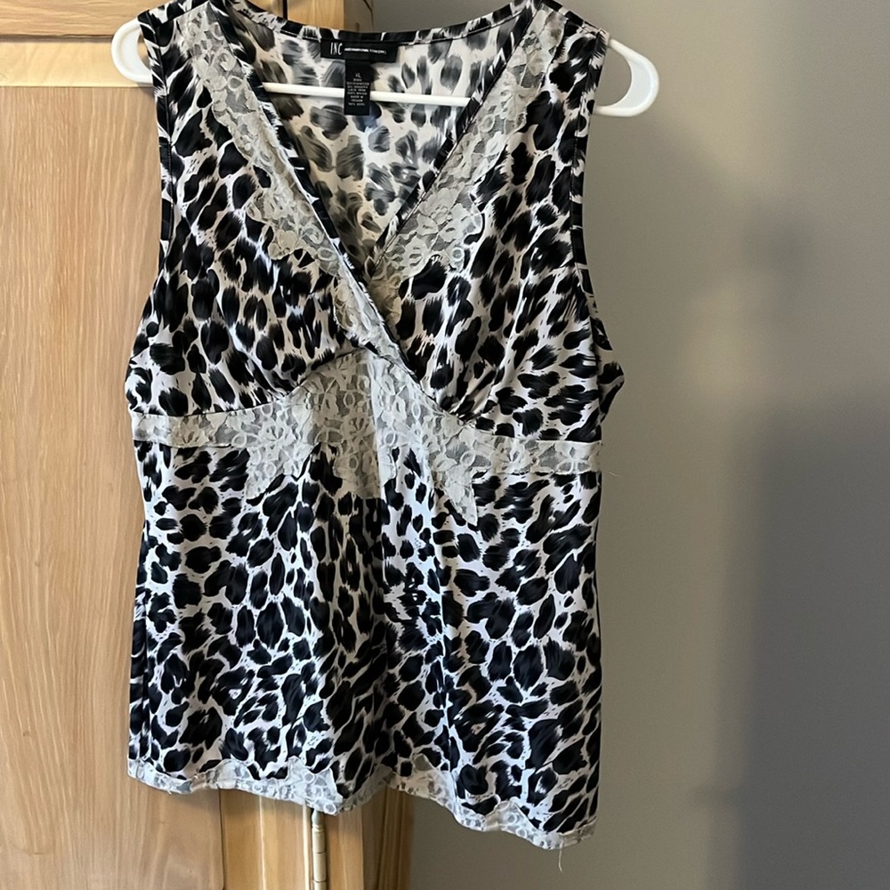INC Sleeveless animal top tank